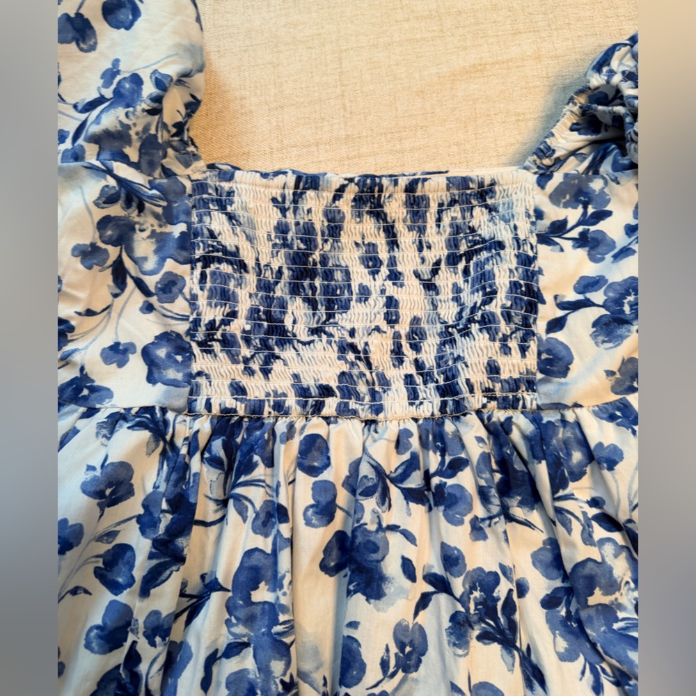 Abercrombie & Fitch Blue and White Floral Mini Dress - Picture 13 of 14
